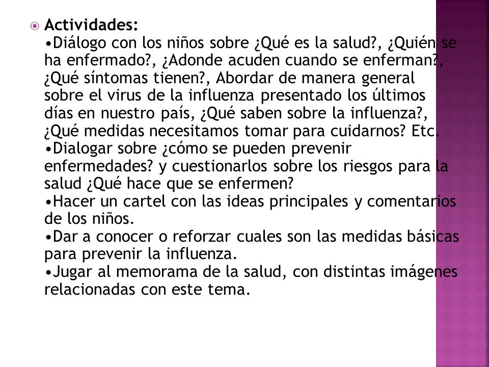actividades sobre la salud para niños